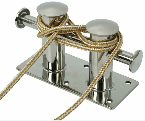ISURE MARINE Double Cross Bollard Mooring Bitt Cleat 316Stainless Steel for Boat - Picture 3 of 5
