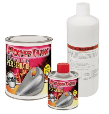POWER TANK MEDIUM KIT FÜR BEHANDLUNG REPARATUR MOTORRADTANK ROSTIG 25 L