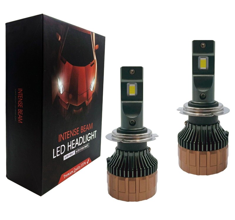 Coppia LED Lampadina Fari Auto Moto Luce Bianca 5700k 35W Abbaglianti H4 H7 H11 - Immagine 1