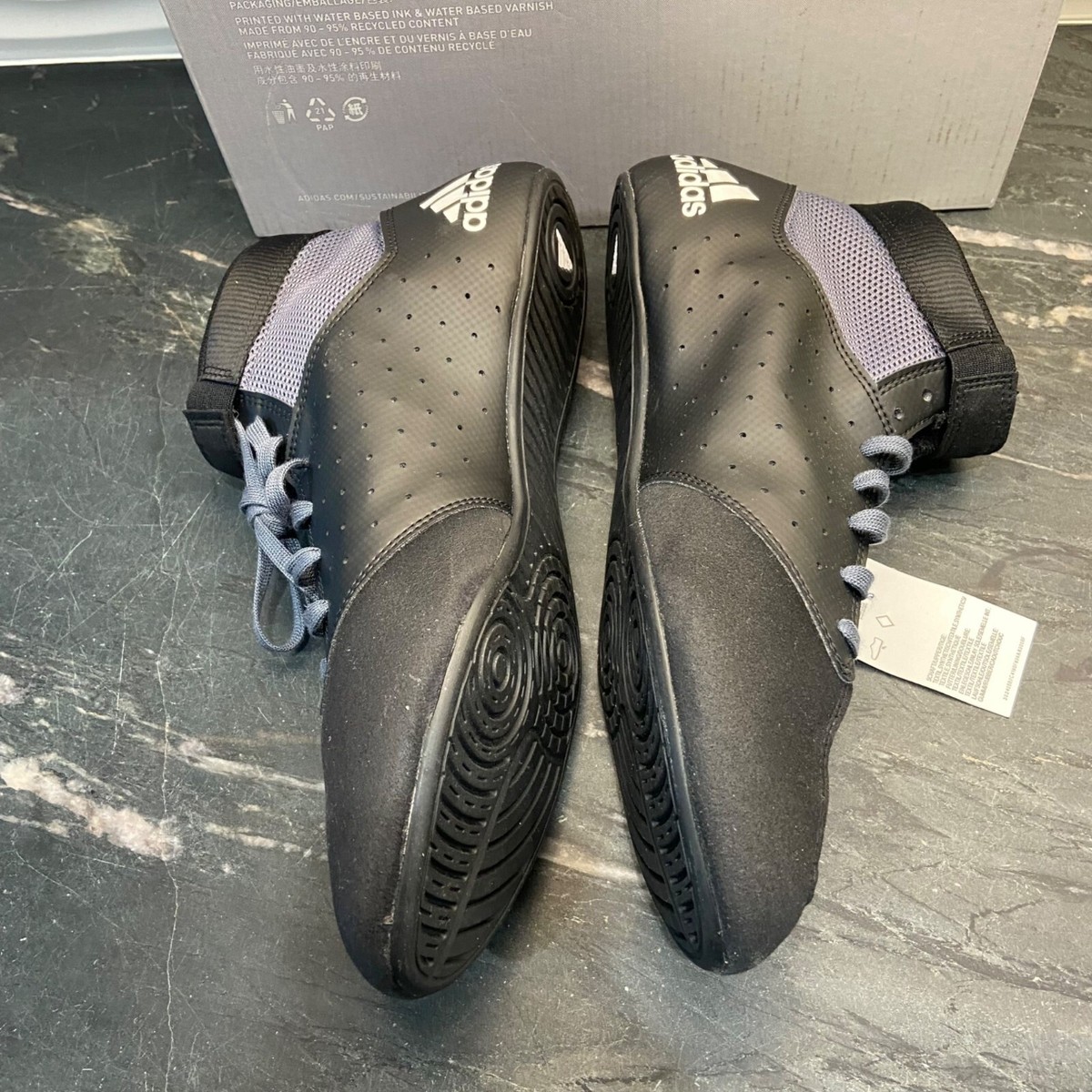 Adidas Mat Hog 2.0 Wrestling Shoes Black Onyx White Size 10.5 FZ5391 adidas-mat-hog-2-wrestling-  main image 2