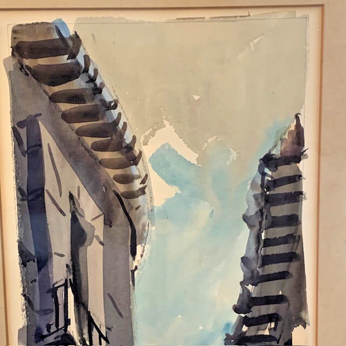 Manuel Vicente Mora Madrid Spanien Travesia Almendro Aquarell signiert gerahmt 1967 - Bild 6 von 24