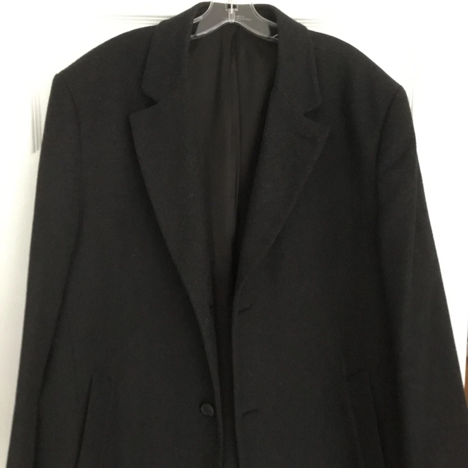 Abrigo London Fog Signature mezcla de lana chaquetón gris carbón oscuro para hombre 44R Foto 2 de 4