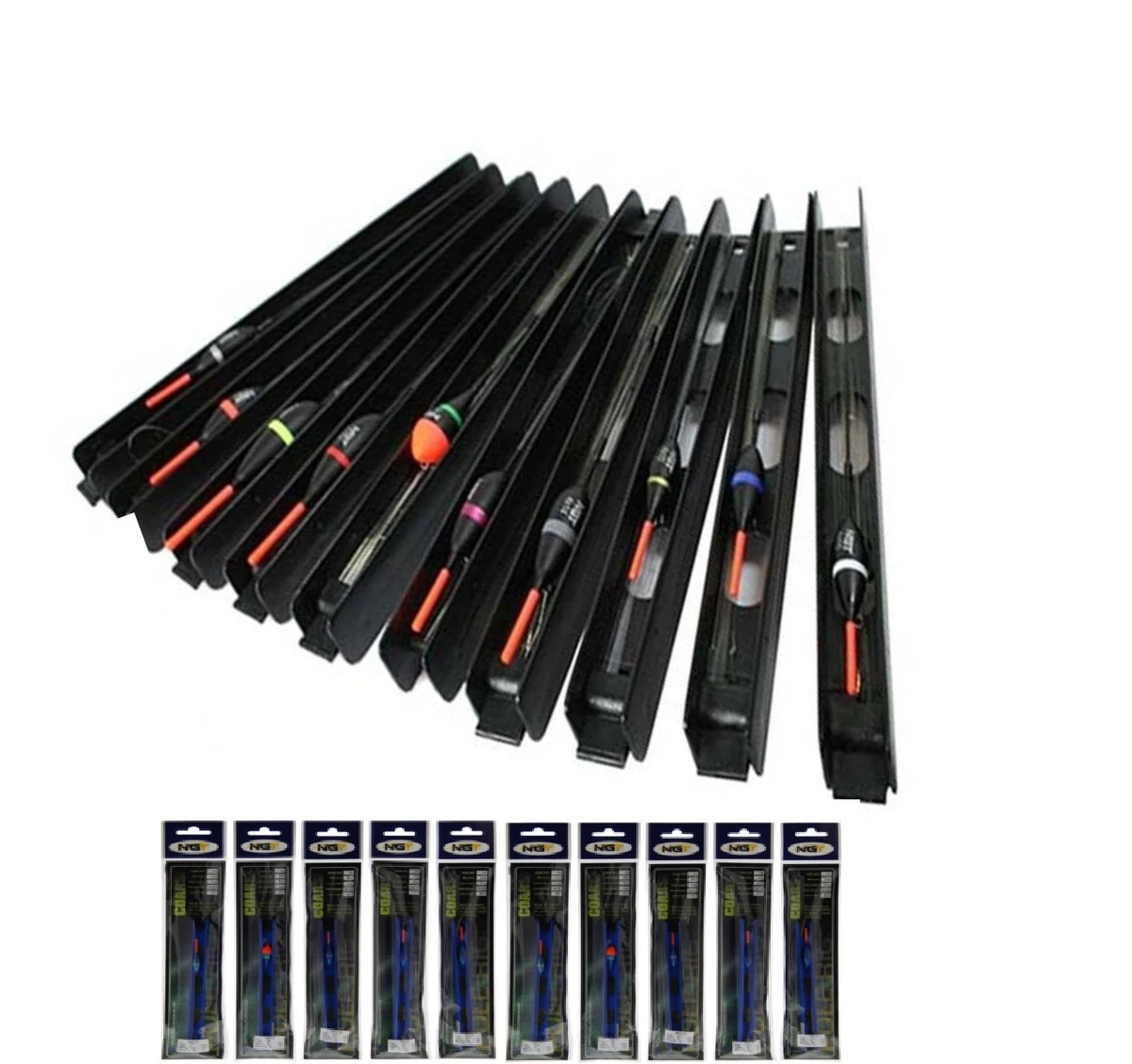 ebayblue and white tiger fishing pole Shakespeare Conventional Line Counter Reel Rod Combo, 7'10