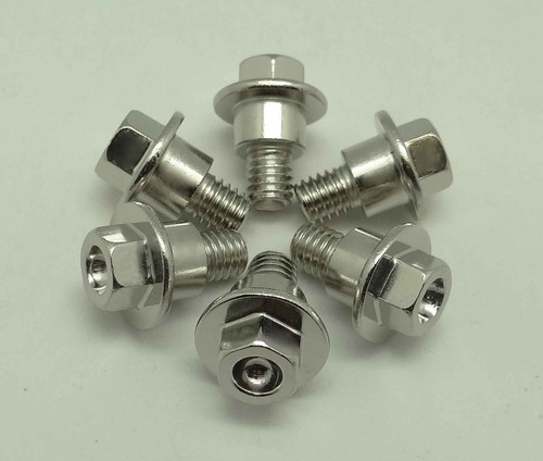 6 SPECBOLT NICKEL PLATED FORK GUARD BOLT KIT FOR KTM SX-F XC-W LC4 MXC 4 Stroke - Picture 2 of 3