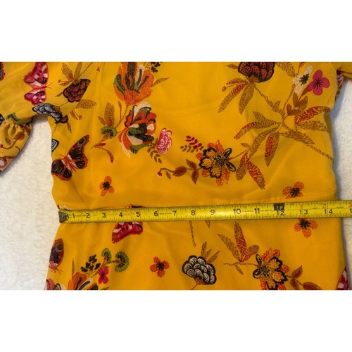 Wonders Nation Girls Mustard Yellow Floral Dress Short sleeve size XL 14/16 - Picture 7 of 11