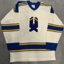 Vintage 1977 New Haven Nighthawks Frank Spring AHL Hockey Jersey Defunct XL