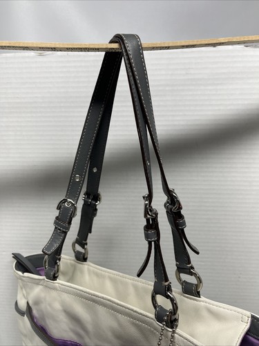Bolso de Mano Coach Hobo Cuero Blanco Gris Nº# M0993-F14673 - Imagen 7 de 21