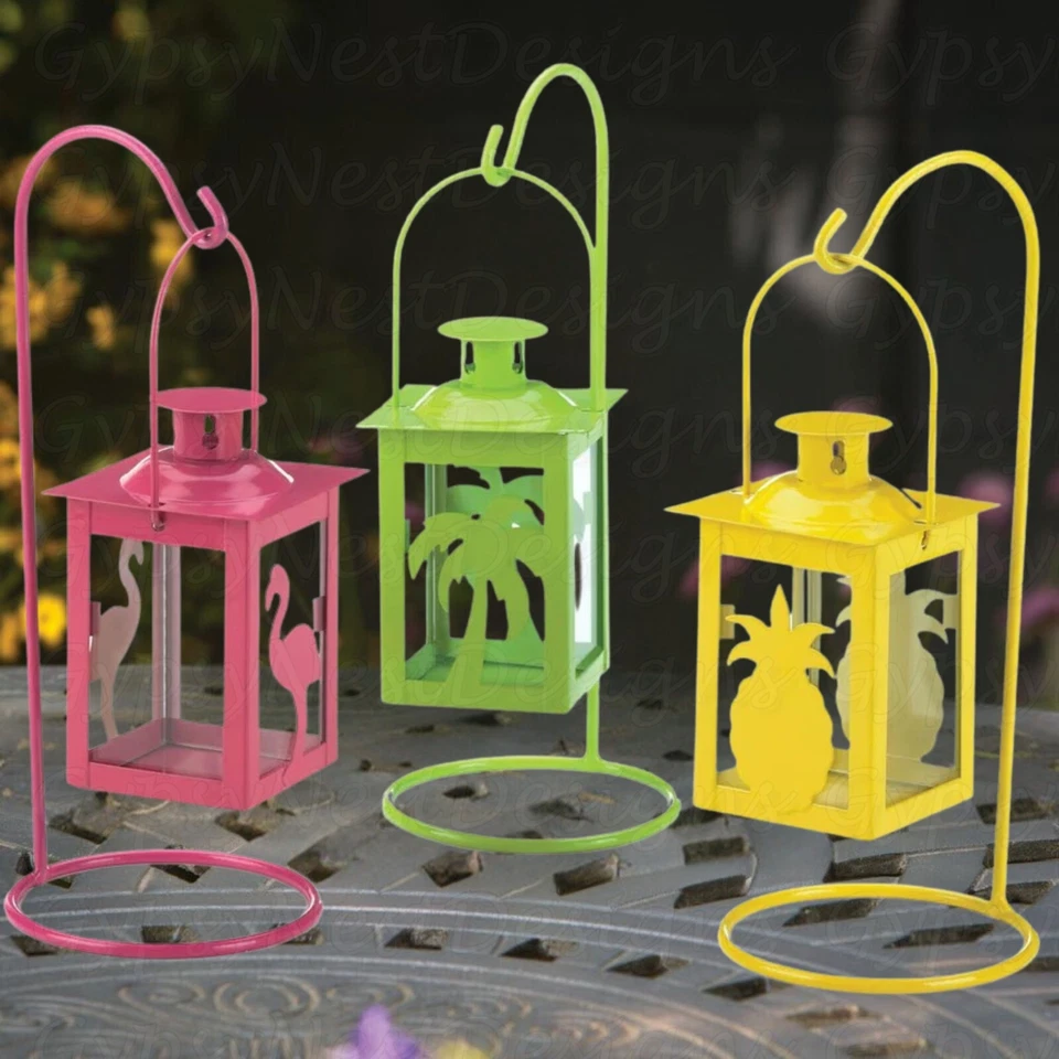 3件套金属热带灯笼悬挂桌子中心装饰品甲板露台家居装饰 — 第 2/4 张图片