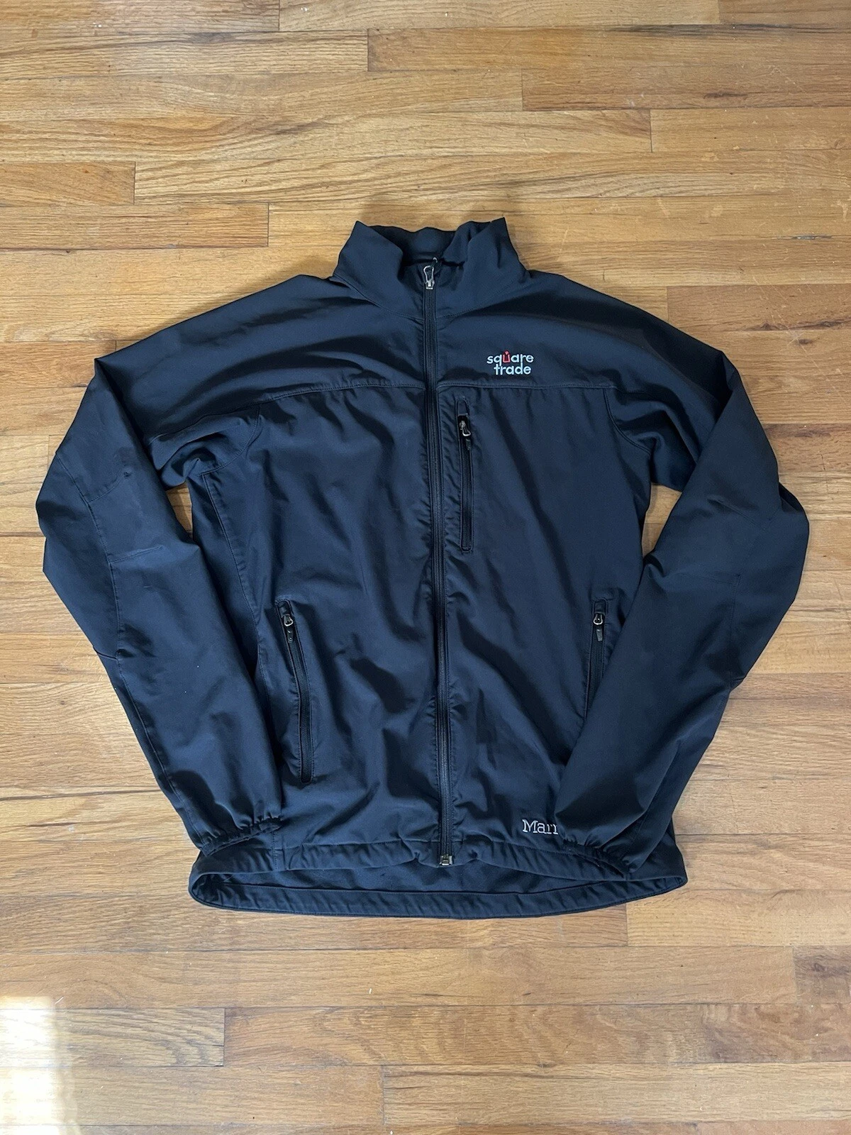 Marmot Mens Black Long Sleeve Outdoor Full Zip Jacket Size Large Square Trade