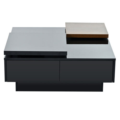 U-Can Accent LED Coffee Table with Storage Modern Center Table with LED Lights - Picture 44 of 69