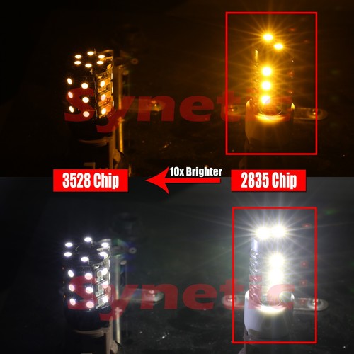 1156 Single Filament Dual Color White/Amber Switchback 22-LED Turn Signal Bulbs - Picture 6 of 7