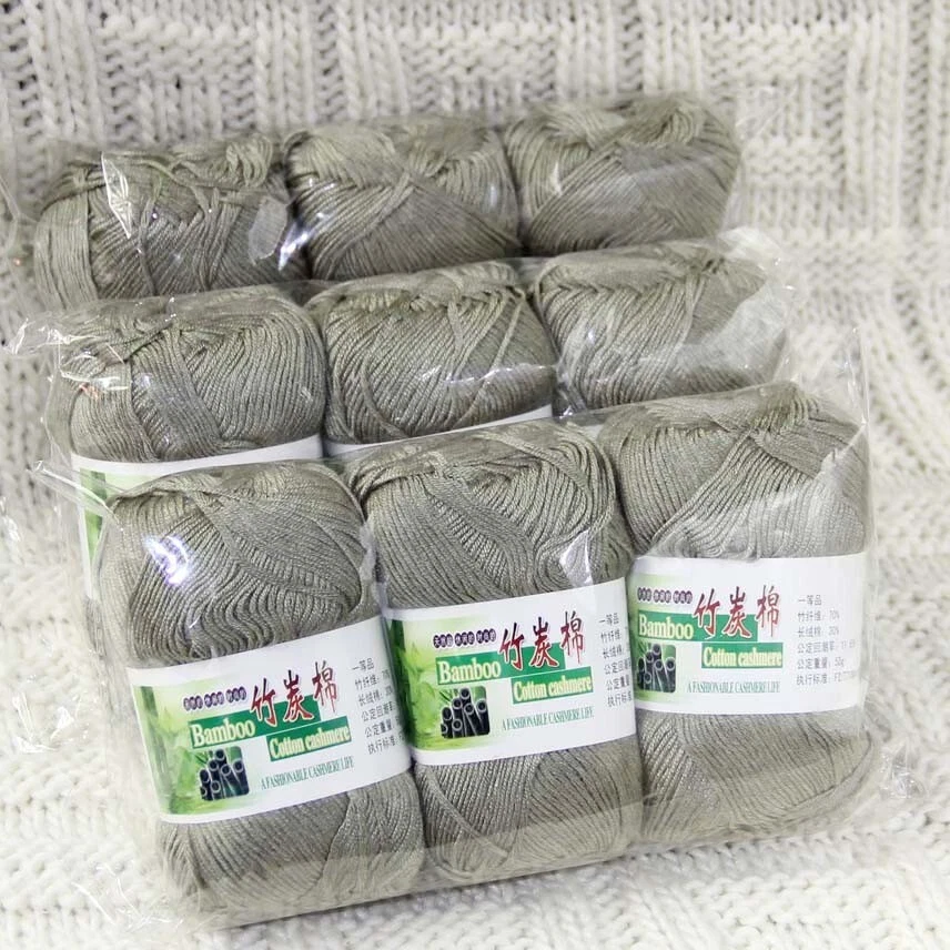 Sale 9BallsX50gr Bamboo Cotton Baby Blankets Hand Knitting Crochet Yarn 14