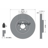 Textar 2X Bremsscheibe Vorne Ø345 Mm InnenbelüFtet FüR Audi A6 Avant 4G5 C7
