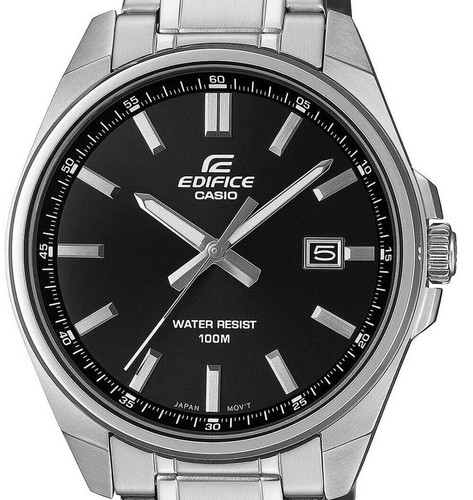 CASIO EDIFICE EFV-150D-1AVUEF DE HOMBRE CORREA DE CUERO Y TAPA A ROSCA WR100M - Picture 2 of 6