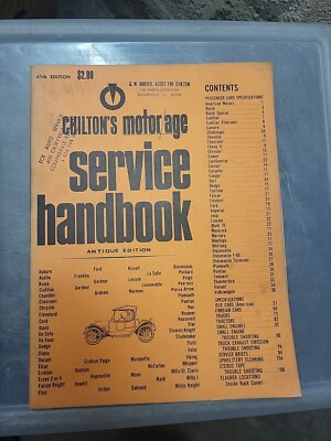 1970 Chilton's Motor Auto Service Handbook Antique Edition Cars Trucks Tractors