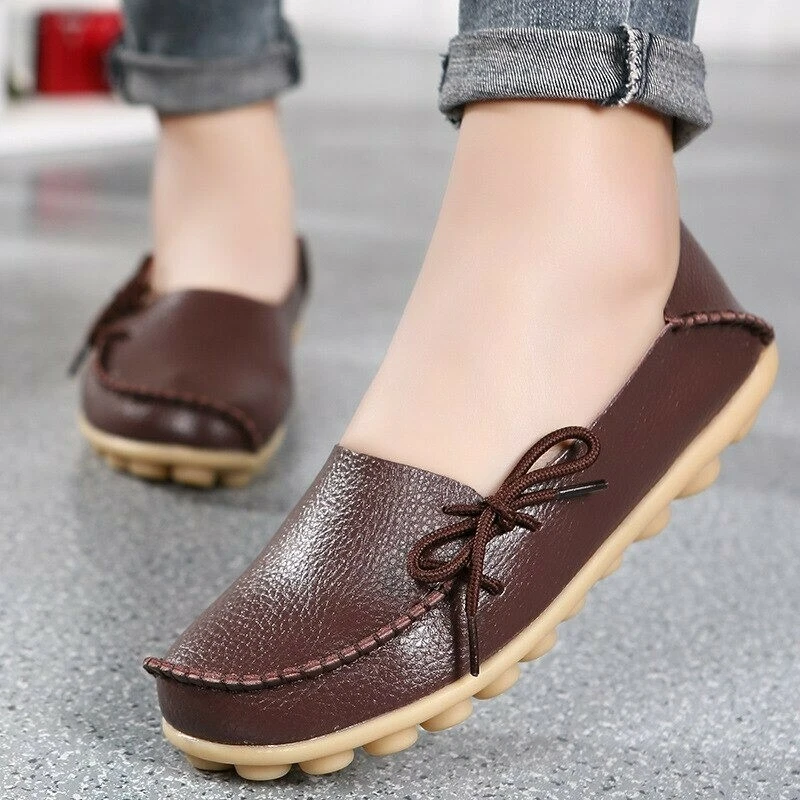 Ladies flat online shoes with laces