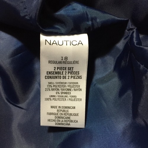 Nautica 2 Button Blazer Jacket Youth Size 18 Gray Polyester Blend - Picture 8 of 10