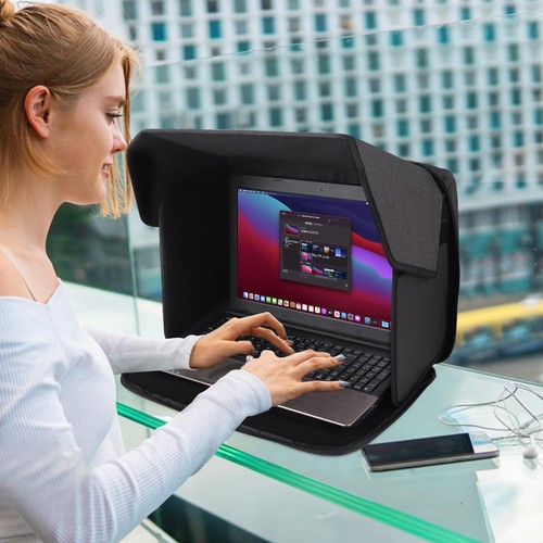 Laptop Sun Shade,Laptop Glare Shield Privacy Screen Hood 12-14in - 第 8/8 張圖片