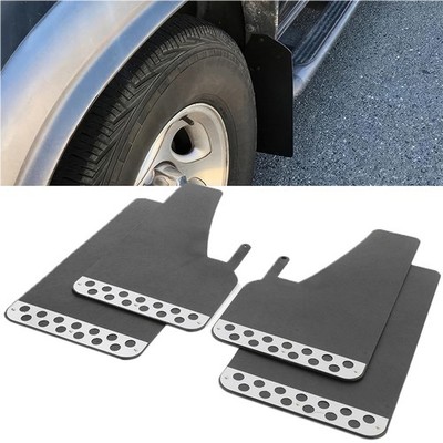 4* Mud Flap Splash Mudguards Mudflaps Fender w/Stainless reflecto Universal