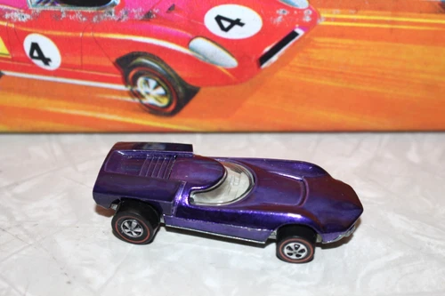 Vintage Hot Wheels Redline 1968 Turbo fire Purple Color With White Int.**NICE**