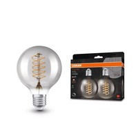 2Er Osram Led Vintage E27 GlüHlampen Globe 80 Smoke Dimmbar 7,8W Wie 30W