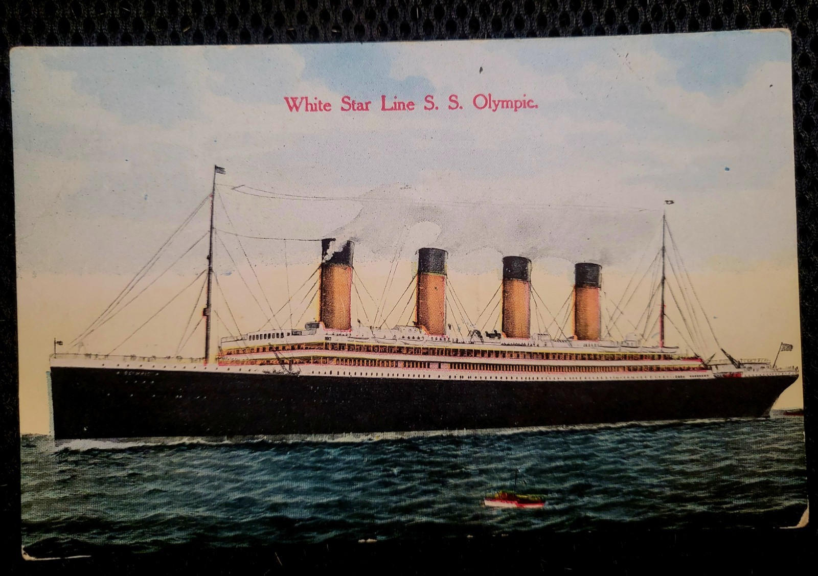 White Star Line S.S. OLYMPIC SISTER of TITANIC BOAT OCEAN LINER Postcard