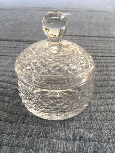 Waterford Crystal Dresser Or Candy Dish Domed Lid With Finial Ireland VTG