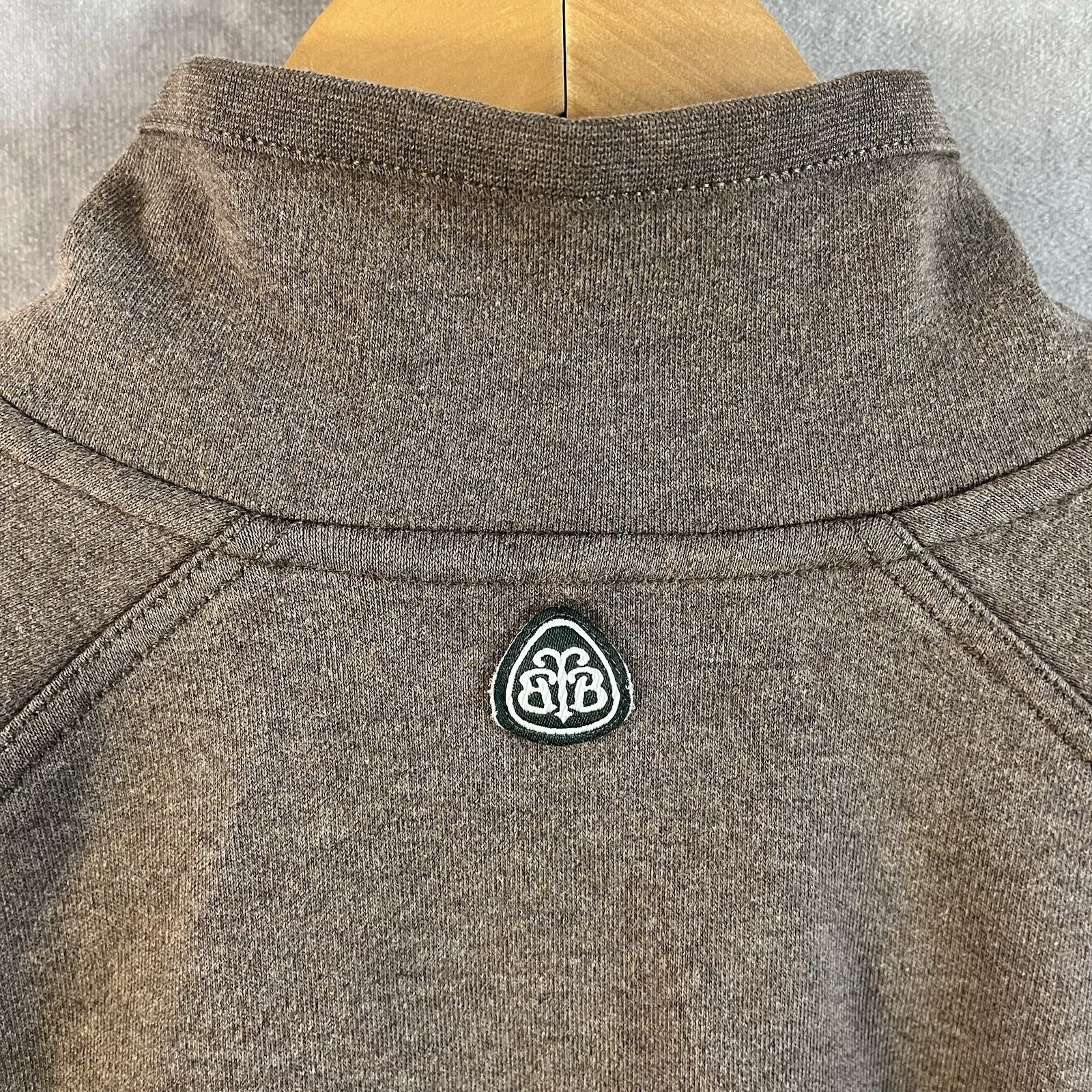 Brooks Brothers Country Club Sweater Men Large L Brown 1/4 Zip Pullover Sweater thumbnail 3