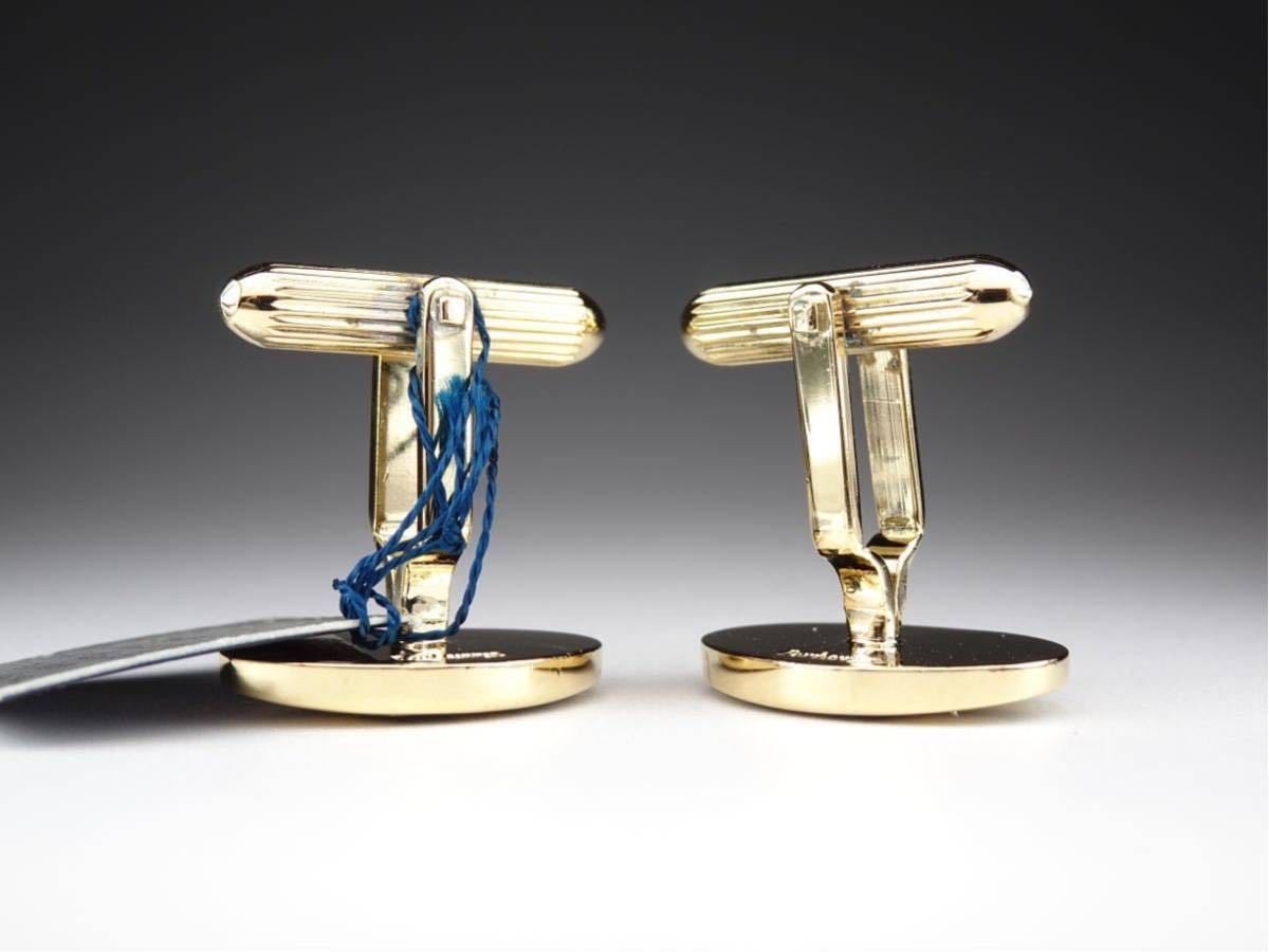 Burberry nova check pattern gold beige cufflinks … - image 10