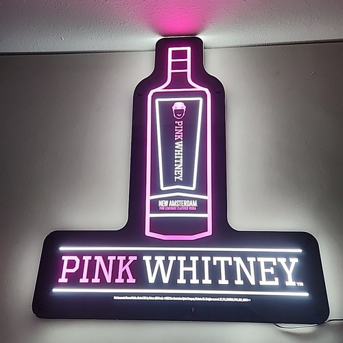 Pink Whitney Vodka LED Light Up Sign Official Amsterdam Lemonade Bar Man Cave
