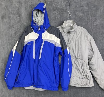 Columbia Whirlibird Ski Jacket Men s XL Blue Interchange Omni Heat 3 in 1 Winter