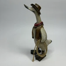 Western Cowboy Duck With Rope Figurine Tii Collections by Transpac White Goose