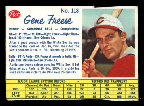 1962 Gene Freese #118