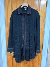 Vintage Saks Fifth Avenue Black Beaded Silk Jacket Holiday Cocktail