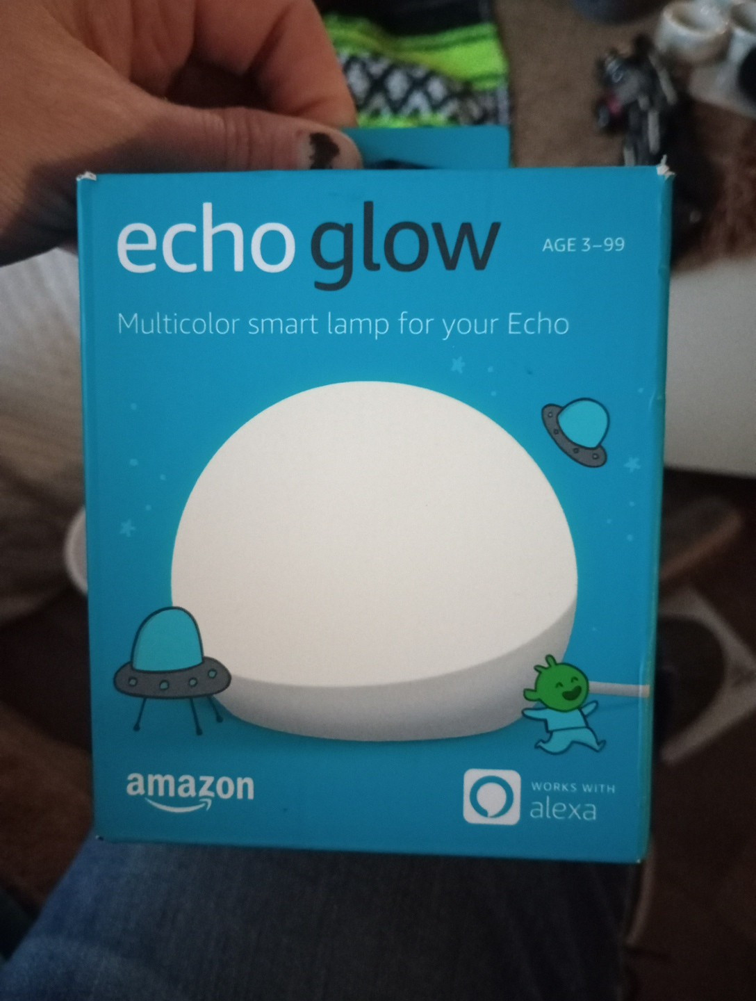 Echo Glow Multicolor smart lamp Alexa Amazon Echo