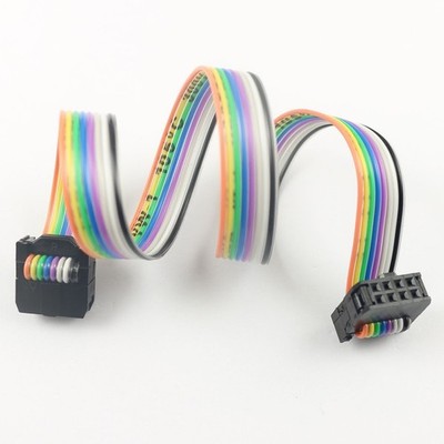 1Pcs 2.54mm Pitch 2x4 Pin 8 Pin 8 Wire IDC   Ribbon   Cable Length 30CM *mc