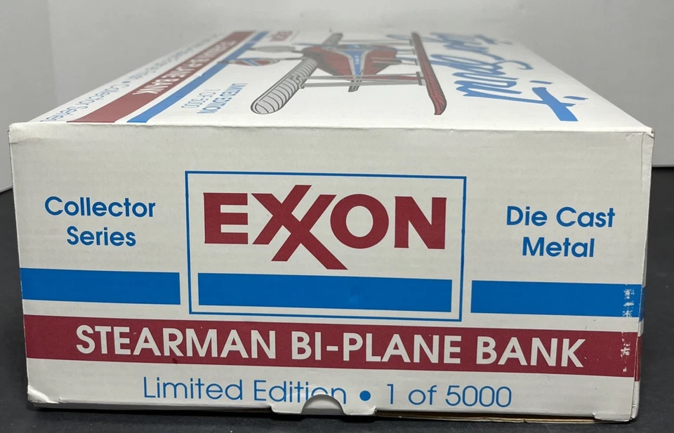 Liberty Speccast Exxon Stearman Bi-Plane Tiger Spirit Die-Cast Coin Bank #37534 - Image 4 of 4