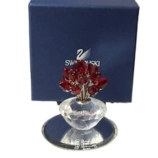 SWAROVSKI SCS Vase 15 Roses 283394 Figurine 10th Anniversary 1987-2002 With Box