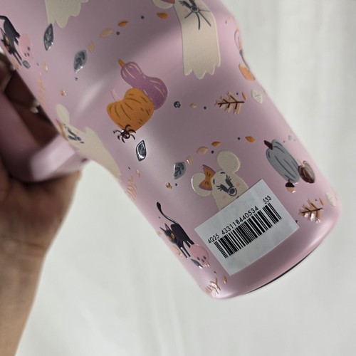 NEW Disney 30 Oz Cutie Ghost Minnie Mickey Mouse Pink Halloween Drink Tumbler - Imagen 7 de 12