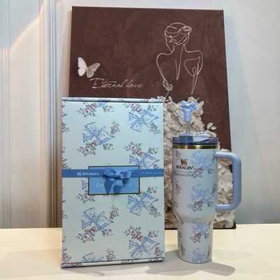 Stanley LoveShackFancy Floral Blue Tumbler, gift box set