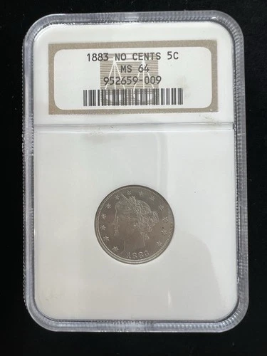 1883 No Cents 5c Liberty V Nickel NGC MS64