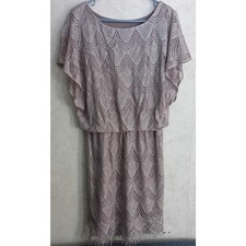 Vintage 90s S.L. Fashions Crochet Smocked Dress Fairygrunge Whimsigoth USA