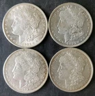 Lot of Four 1921 $1 Morgan Silver Dollars