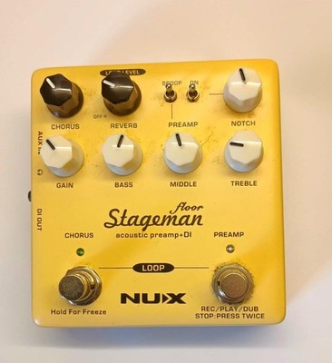 NU-X Stageman Floor Acoustic Preamp + DI-Pedal + Netzteil