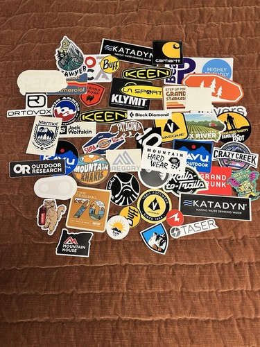 50 Outdoor Stickers Patagonia Mountain Hardwear Keen Carhartt Big Agnes Vasque