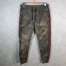 Vintage Jack & Jones Army Camouflage Trousers Mens W32 L27 Green Cargo