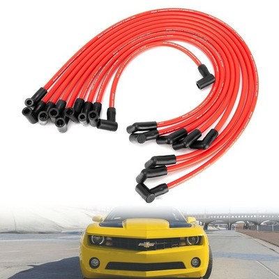 10.5mm High Performance Spark Plug Wire Set Fit for HEI BBC SBC 350 454 Black 