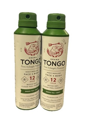 2pk Grand Tongo Green Tea + Mint Insect Mosquito Repellent Bug Spray DEET Free