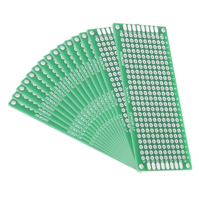 3x7cm Double Sided Universal Printed Circuit Board for DIY Soldering 15pcs