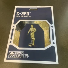 Disney Parks C-3PO Star Wars Droid Depot Metal Earth 3D Model Kit Galaxy's Edge
